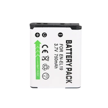 

2 Pcs/Lot 1200mAh EN-EL19 RU EL19 ENEL19 Camera Battery for Nikon S2500 S100 S2600 S3100 S3200 S3300 S4100 S4200 S4300 S6600