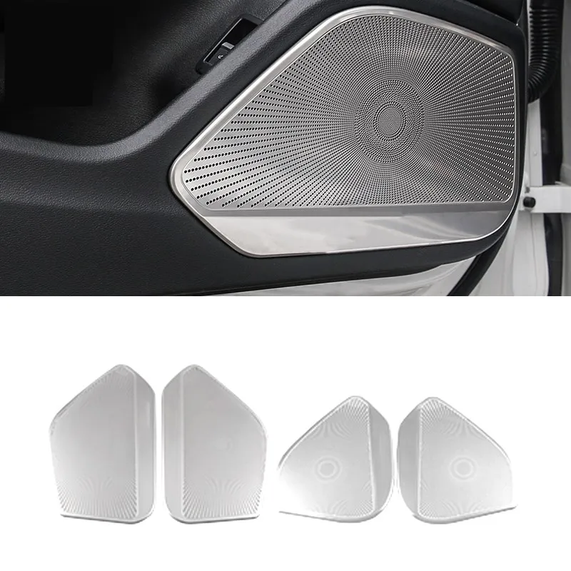 For Audi A4 B9 A5 S4 S5 2015 2016 2017 2018 2019 Car Door Audio Loudspeaker Sound Frame Speaker Cover Trim Sticker Accessories