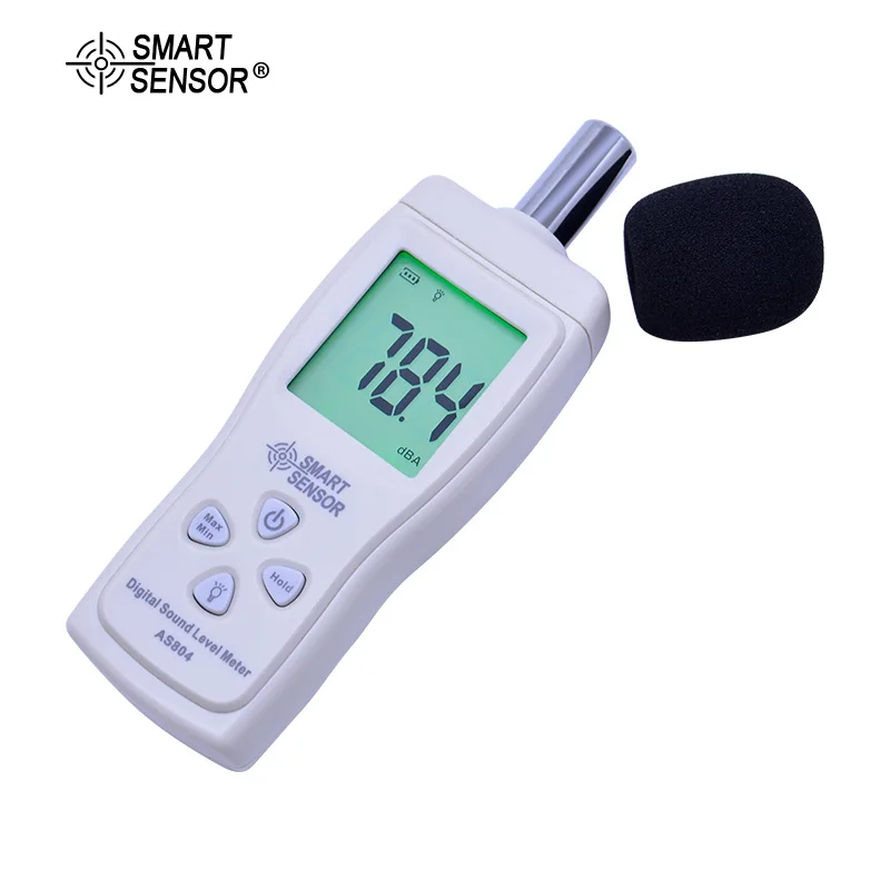 SMART SENSOR Digital sound level meter Noise Meter 30-130dB Noise dB Decibel meter Monitor Testers Metro Diagnostic-tool AS804