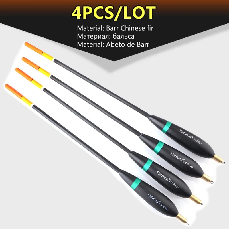 

4 Pcs/Set Fishing Float Wooden Buoy Float Bobber Fishing Floating Drift Ice Fishing Carp Accessory