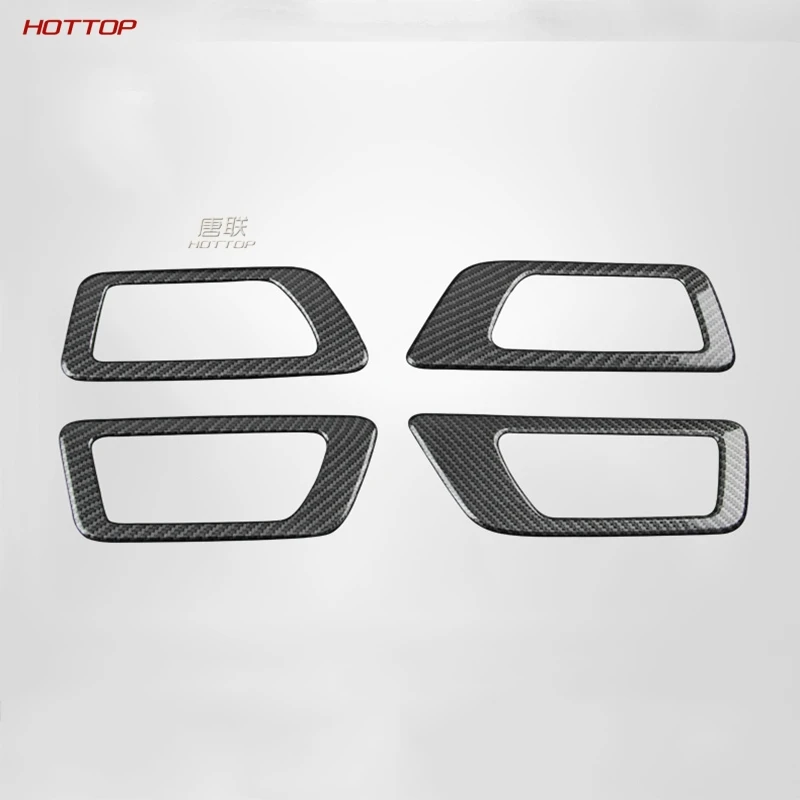 MODEL A 4pcs ABS углеродное волокно текстура Черная внутренняя дверная ручка Крышка для Toyota Highlander- Модель A - Название цвета: MODEL A 4pcs