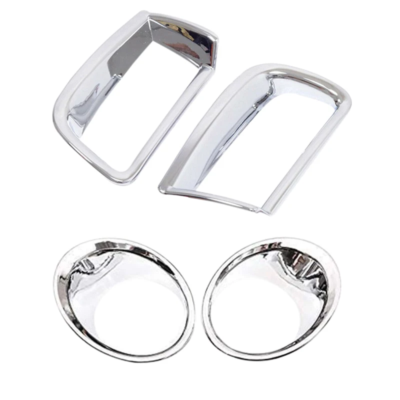 AU04 -ABS Chrome Front and Rear Fog Lights Cover Trim Decorative Frame for Toyota Land Cruiser Prado FJ150 2014-2016 | Автомобили и