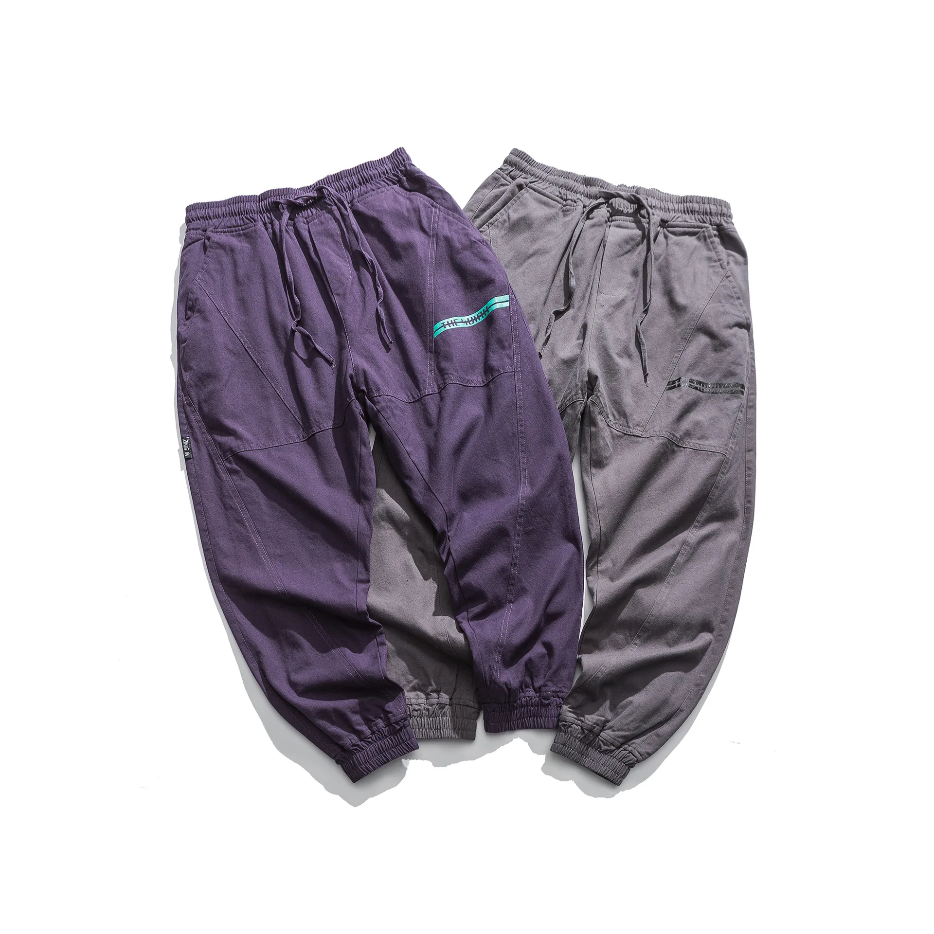 

City Where the Product Winter New Style Origional Popular Brand Japanese-style plus Velvet Ankle Banded Pants Lace-up Loose Casu