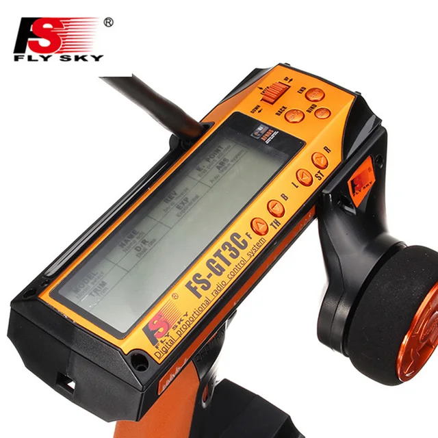FLYSKY FS-GT3C-transmisor de batería GT3C, 2,4G, 3 CANALES, 3,7 V, 800mah, GR3E con receptor, para coche, camión, todoterreno, Jeep, barco, 4WD FLYSKY FS-GT3C-transmisor de batería GT3C, 2,4G, 3 CANALES, 3,7 V, 800mah, GR3E con receptor, para coche, camión, todoterreno, Jeep, barco, 4WD