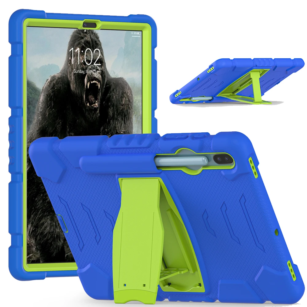

For Samsung Galaxy Tab S6 10.5 inch 2019 SM-T860 SM-T865 Case Kids Safe Armor Shockproof PC Silicon Hybrid Stand Tablet Cover