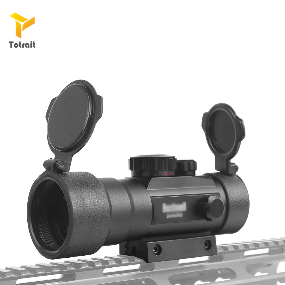 TOtrait Outdoor Hunting 3X44 Red Green Dot Sight Scope Tactical Optics Riflescope Fit 11/22 mm Rail For Hunting Rifle Gun black