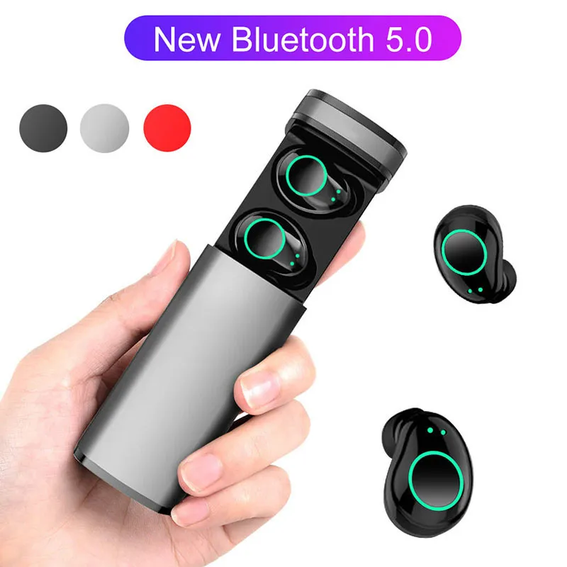 Waterproof Earbuds Headsets With Microphone Bluetooth 5 0 Wireless Earphone TWS 9D Stereo Sport Headphones 30 Hours Music Time