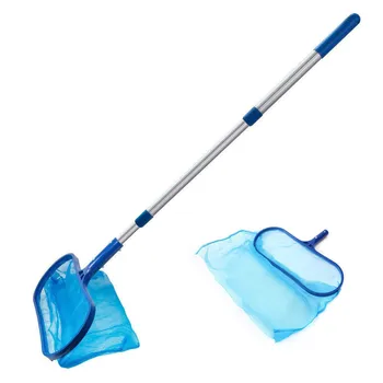 

3pcs Swimming Pool Cleaning Tool Deep Net With Rod Professional Leaf Rake Mesh Frame Net Skimmer Cleaner Swimming Pool Tool