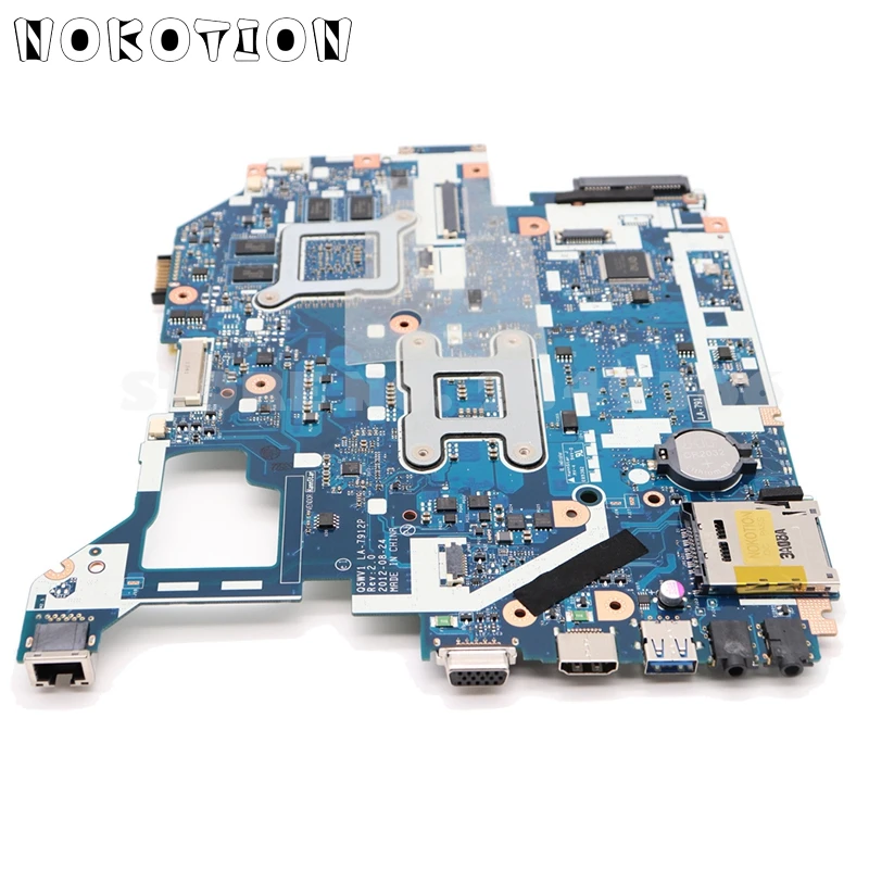 NOKOTION для acer aspire E1-571G V3-571G Материнская плата ноутбука NBY1X11001 Q5WVH LA-7912P основная плата HM77 DDR3 GT630M видеокарта