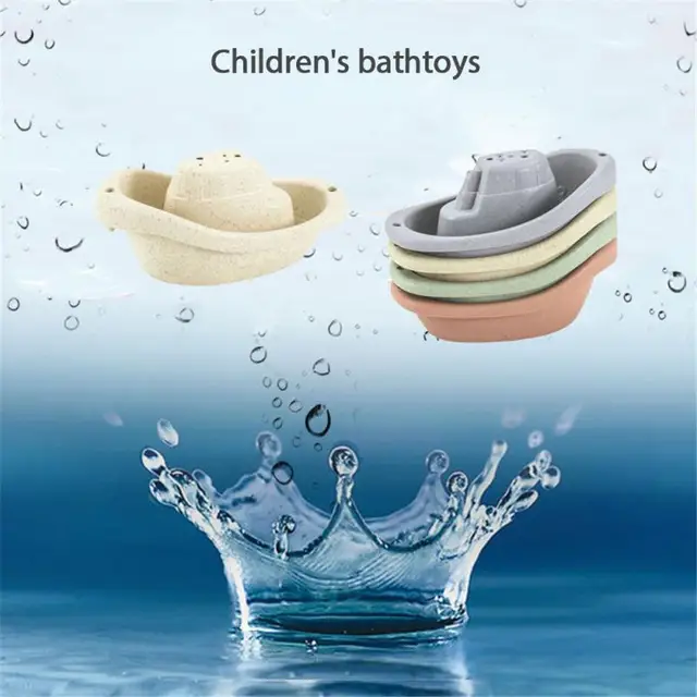 6pcs Baby Bath Toys Kids Little Boats Floating Ship Toy Bathtub Swimming Water Play Fun Educational Toys For Baby Shower 3