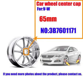 

4pcs 65mm Black Silver wheel center hub caps Logo badge emblems 3B7601171 styling