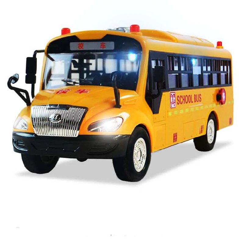 Gaetooely Grande Taille Enfants Autobus Scolaire Jouet Modèle Voiture à Inertie avec LumièRe Sonore pour Enfants Jouet Cadeau d/'anniversaire