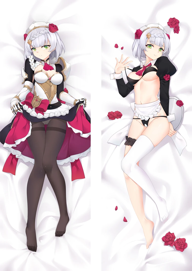 Аниме игра Genshin Impact Noelle персиковая кожа обнимающая подушка для тела Чехол 34x100 см