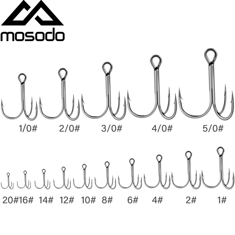 Mosodo 10 шт. острый Четырехместный усиленный тройной Якорный крючок три рыболовных