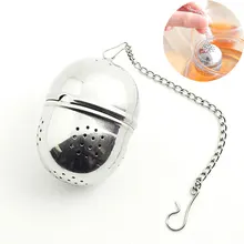 Шарик из нержавеющей стали сито для заварки Фильтр с крюком рассыпной чай специй кухонные принадлежности