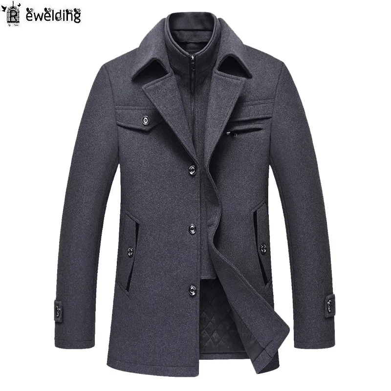 Men Autumn Winter Wool Coat Men's New Fashion Warm Thick Comfortable Wool Blends Woolen Pea Coat Male Trench Coat Overcoat Men Autumn Winter Wool Coat Men's New Fashion Warm Thick Comfortable Wool Blends Woolen Pea Coat Male Trench Coat Overcoat