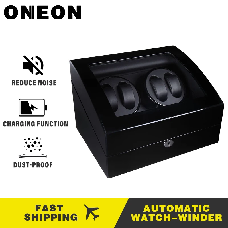 ONEON New 4 6 And 2 0 Automatic watch winder wood paint slient motor box watches 1