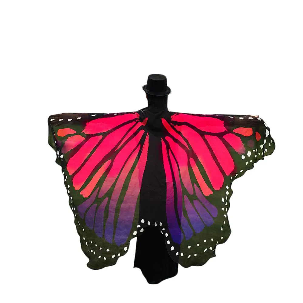 

Women Party Prop Soft Fabric Butterfly Wings Shawl Fairy Ladies Cape Nymph Pixie Halloween Costume Accessory #YL10