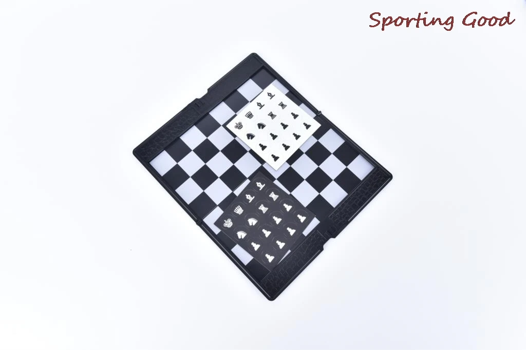 1 Set Pocket Chess Set Board Magnetic Checkers Set Traveler Plane To Carry Games 20*17*0.35cm