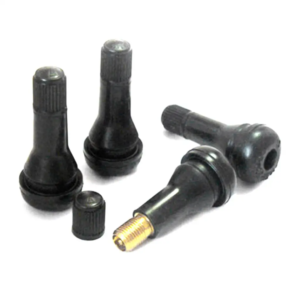 New High Quality 4xTR413 Car Valve Snap In Rubber Tubeless Tire Valve Cap Wheel Stem Vacuum Nozzle