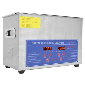 

4.5L 200W Ultrasonic Cleaner Bath Heated&Timer 220/110V Stainless Steel Adjustable Temperature Timing Cleaning Tank Machine