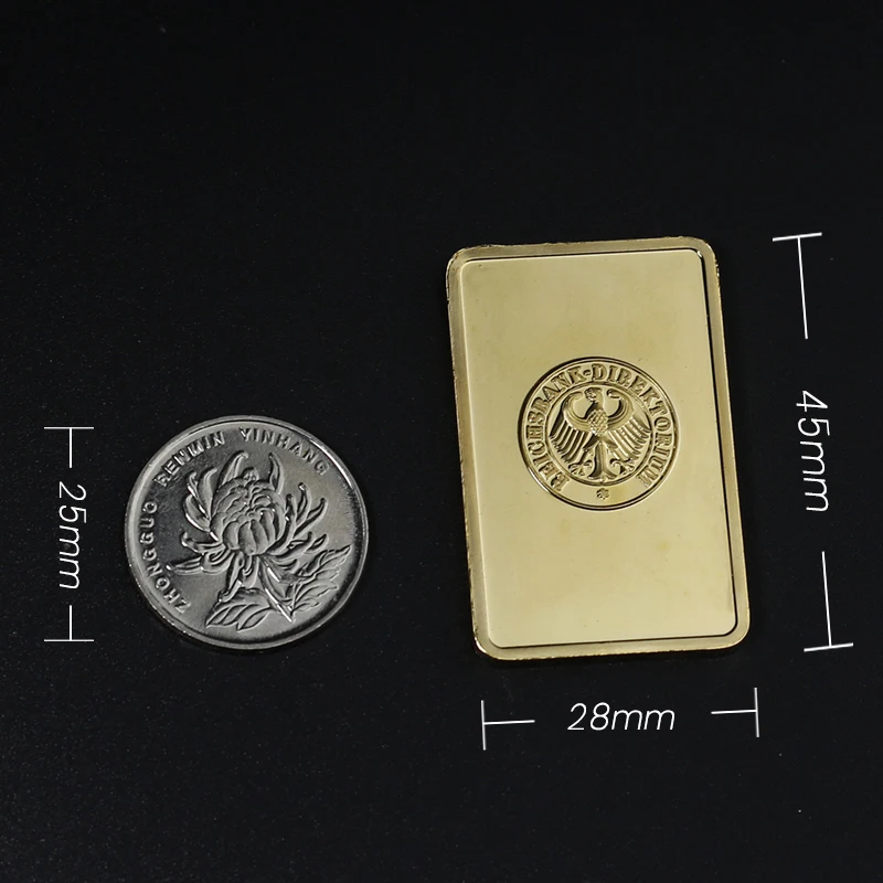 1 шт./лот 1 OZ WWII German слиток золота 24к золото многослойное 3RD немецкая Рейхсбанка слиток золота coin1939