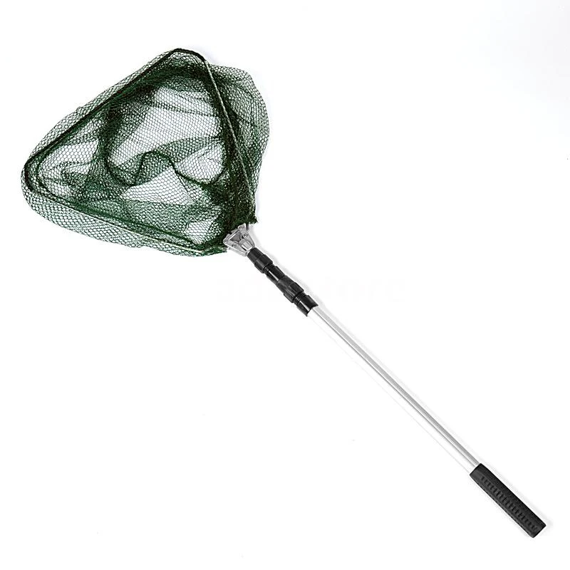 

Landing net for fishing Triangular Telescopic Folding Fishing Landing Net 3 Section Extending Handle