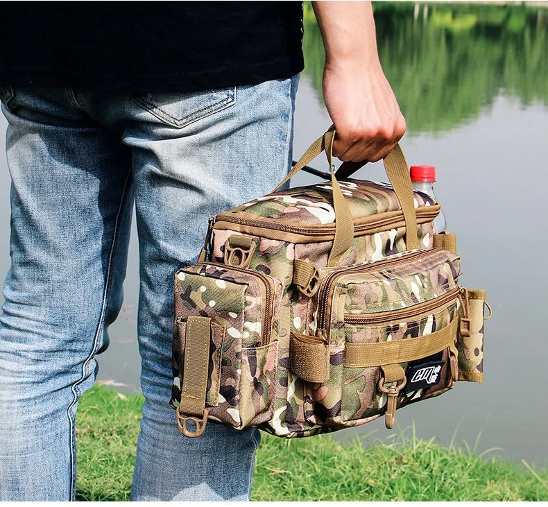 Портативная сумка для хранения рыболовных снастей на открытом воздухе, рюкзак через плечо, слинг, снаряжение для хранения, водонепроницаемая многофункциональная сумка