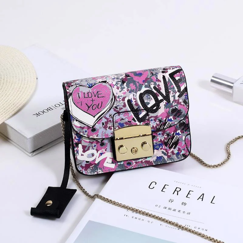 

crossbody bags for women 2019 fashion Graffiti bag luxury handbags women bags designer shoulder bag purses sling bag clutch bag