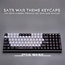 Satr War Theme Keycaps 129 Keys Cherry Profile PBT DYE-SUB Keycap For Mechanical Gaming Keyboard Personalized Keycaps