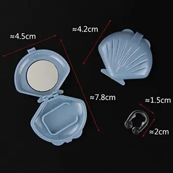 

Practical Portable Houehold Healty Care Practical Durable Mini Snore Stopper Durable Nose Clip PVC Box With Mirror Health Care