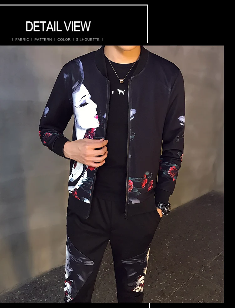 Спортивный костюм мужской Азиатский размер Moda Hombre мужской комплект осенний мужской спортивный комплект из 2 предметов спортивный костюм куртка+ штаны