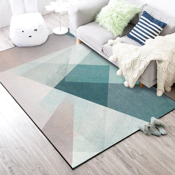 

Nordic Simple Style Large Carpets Living Room Bedroom Tapete Geometric Printed Home Decor Carpet Delicate Area Rugs Floor Mat