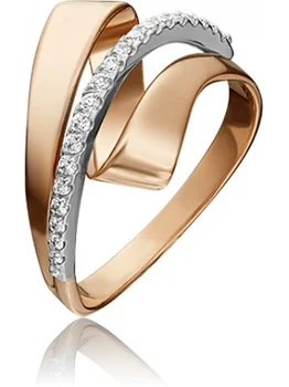 

Yuz platinum ring with cubic zirconia from combined gold
