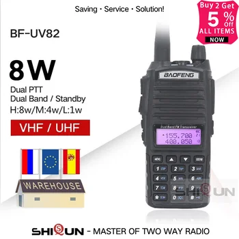 

Upgrade BaoFeng UV-82 8W Baofeng UV 82 Walkie Talkie 10 KM Baofeng 8W Radio Dual PTT UV-XR UV-9R GT-3TP Ham Radio 10 KM UV-5R 8W