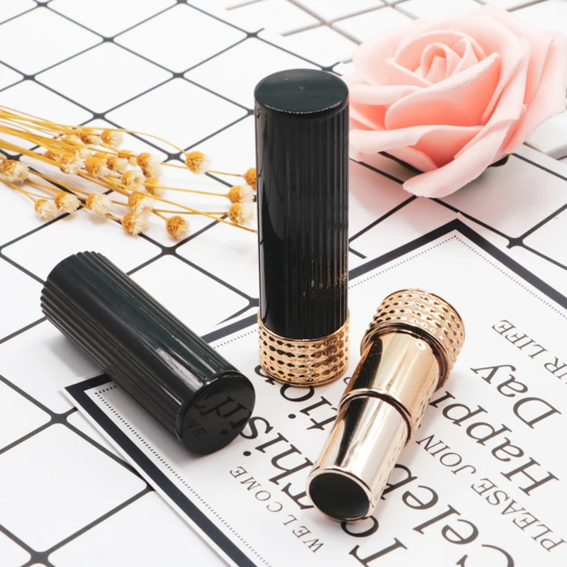 10/30pcs 12.1mm Black Cosmetic Lip Rouge Containers Makeup Gold Empty Lipstick balm Tube Tools Concealer Bottles Accessories | Красота и