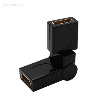 

100PCS HDMI 1.4 Female To Female Cable Adapter Converter 360 Degree Rotatory Plug Angle Folding Connector for PS4 PS3 TV BOX