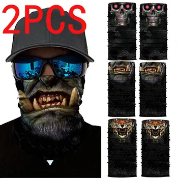 

2PCS Neutral scarf mouth cover Outdoor Windproof Foggy Head Scarf Neck Face Sun Protection Turban Safety Face Scarf Handkerchief