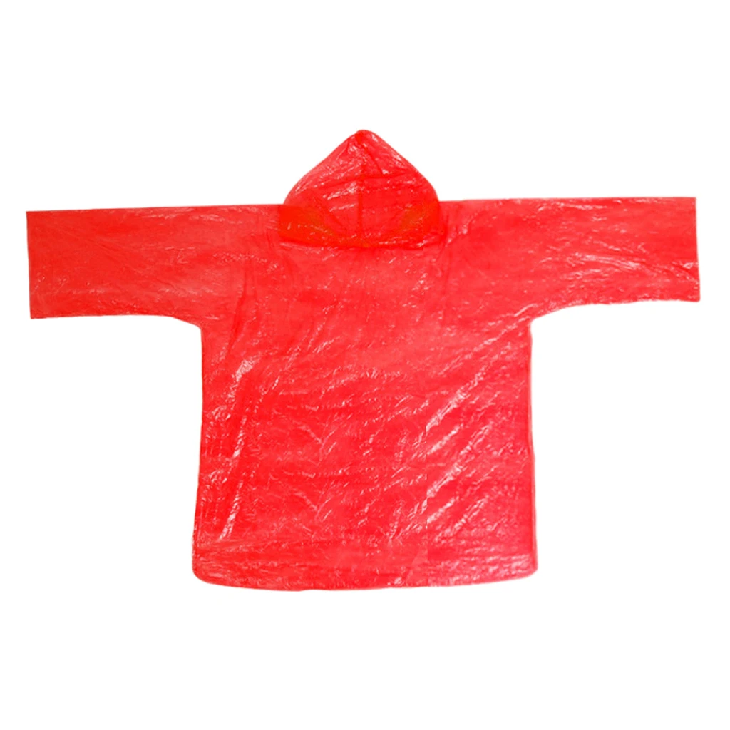 Disposable Waterproof Raincoat Hooded Rain Cover Rain Coat with Storage Bag
