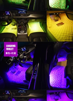 

1set*12V Car rgb LED DRL Strip Light 5050smd Auto Remote Control Decorative Flexible LED Tape Atmosphere Lamp Kit Fog Lamp