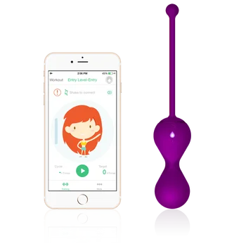 Kegel Master Ball Bluetooth Vibrator APP Remote Control Smart Ben Wa Ball Vagina Tighten Training Vibrator Sex Toy for Woman