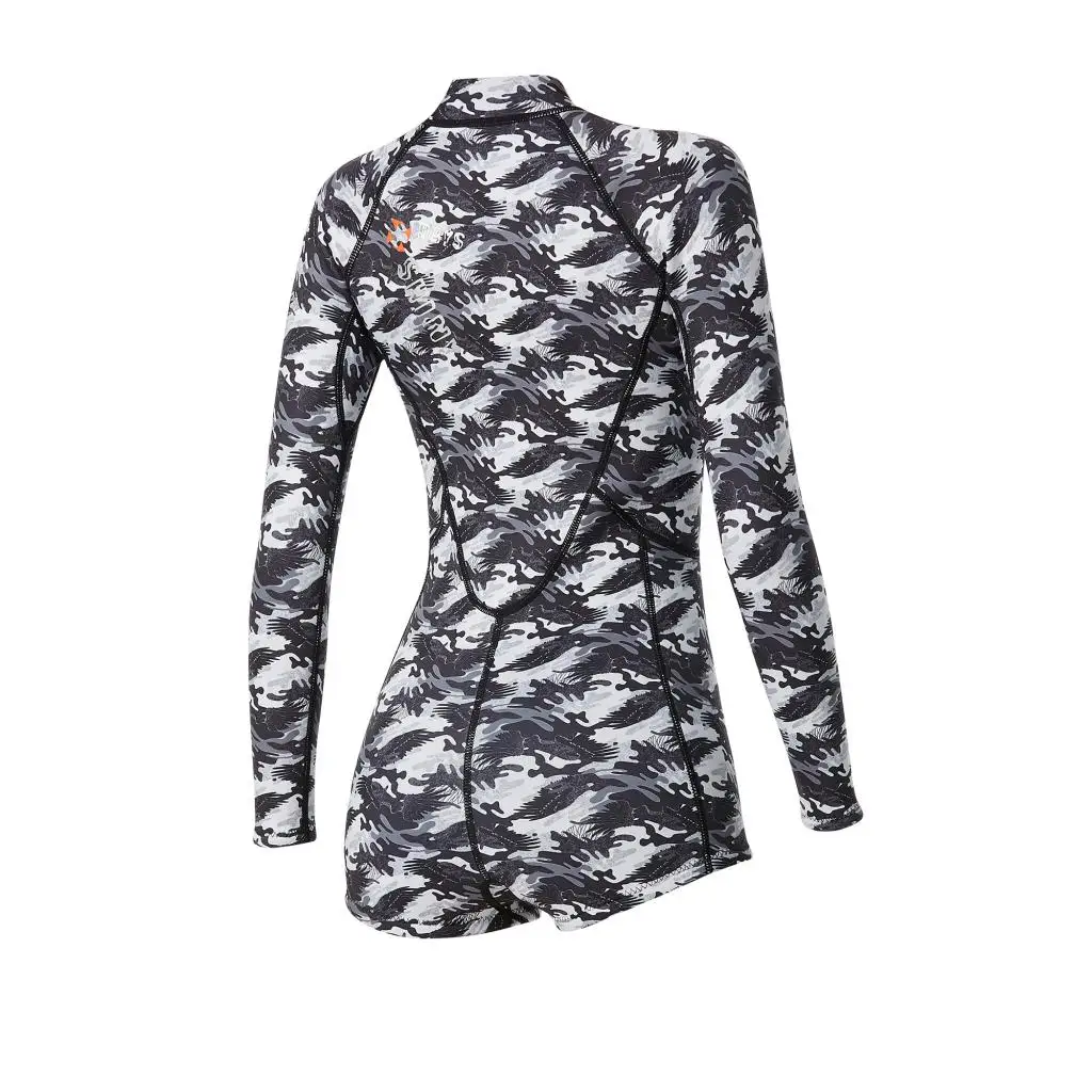 Women 1 Piece Wetsuit Front Zip Long Sleeve Diving Swimwear Women's Full Body Scuba Surfing Diving Wetsuits