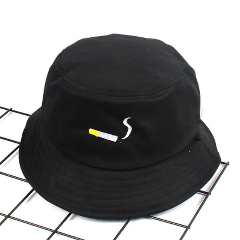 Cigarette-Embroidery-Bucket-Hat-for-Men-Women-Hip-Hop-Fisherman-Hat-Adult-Panama-Bob-Hat-Summer_副本