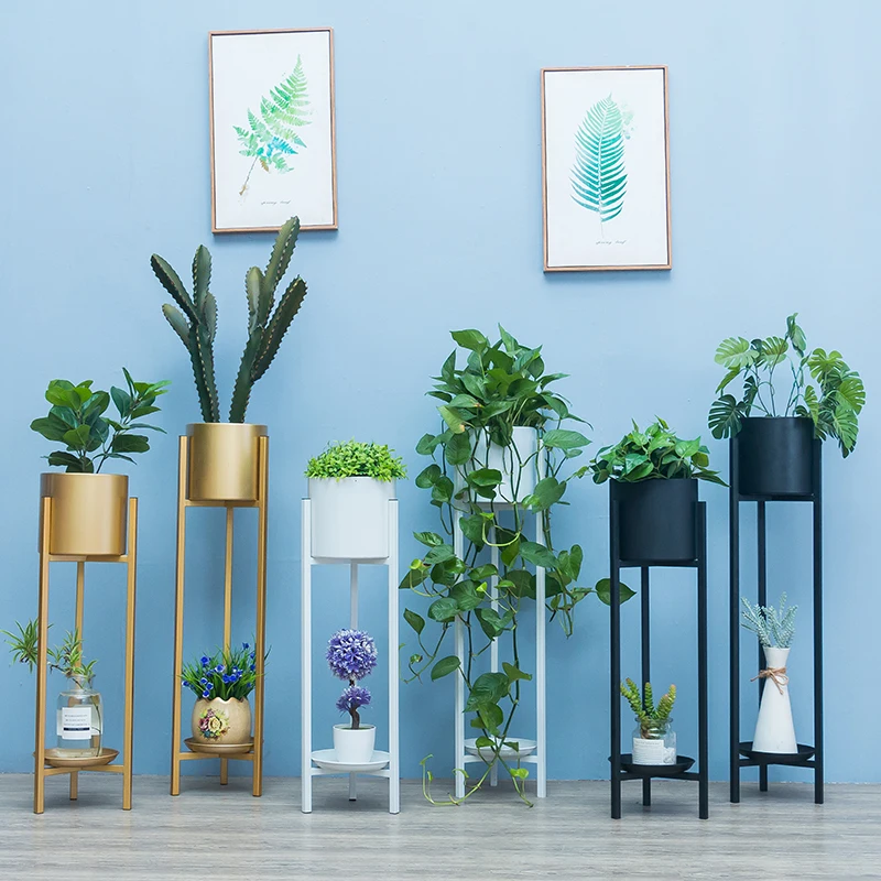 Nordic Flower Stand Living Room Wrought Iron Metal Modern Minimalist