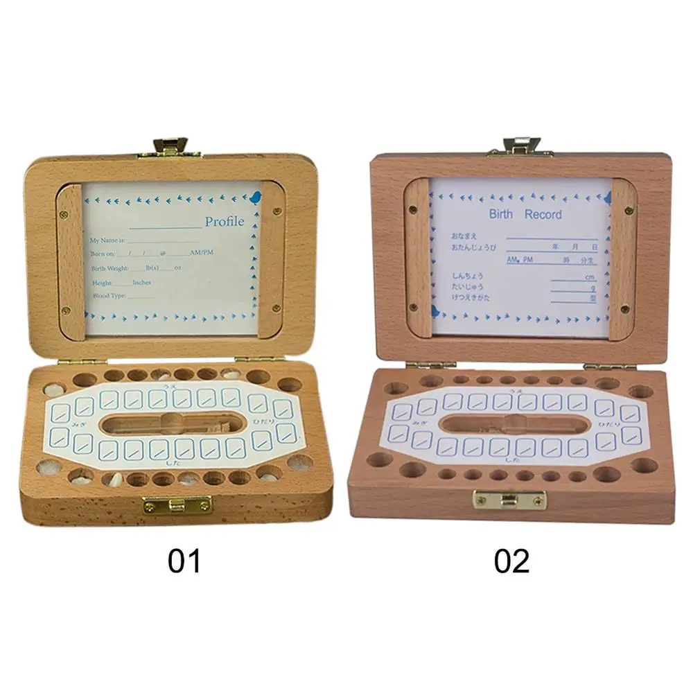 Фоторамка детская коробочка для молочных зубов многофункциональный деревянный зуб пуповины Lanugo органайзер для хранения детей зубы сохранить сувениры подарки