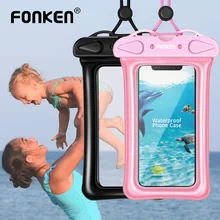 FONKEN водонепроницаемый чехол для телефона подводный мобильный телефон сухая Сумка Подушка безопасности поплавок для хранения розовый чехол для женщин морские сумки для дайвинга