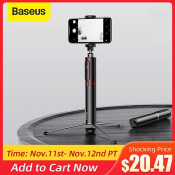 

Baseus Bluetooth Selfie Stick Portable Handheld Smart Phone Camera Tripod with Wireless Remote For iPhone Samsung Huawei Android