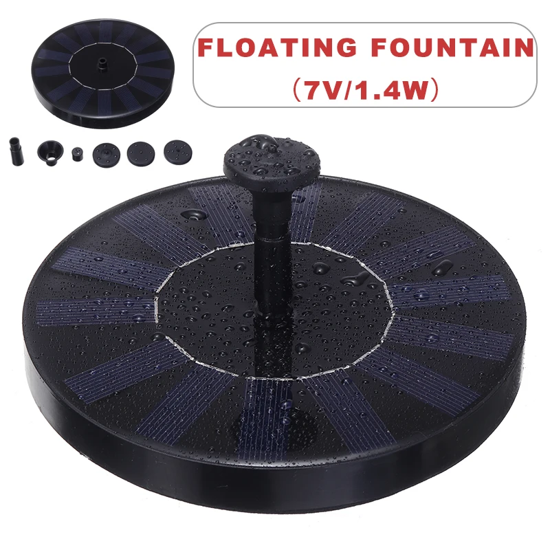 

1Pcs Solar Water Fountain Pool Pond Waterfall Fountain Garden Decoration Outdoor Bird Bath Solar Powered Fountain Floating Water
