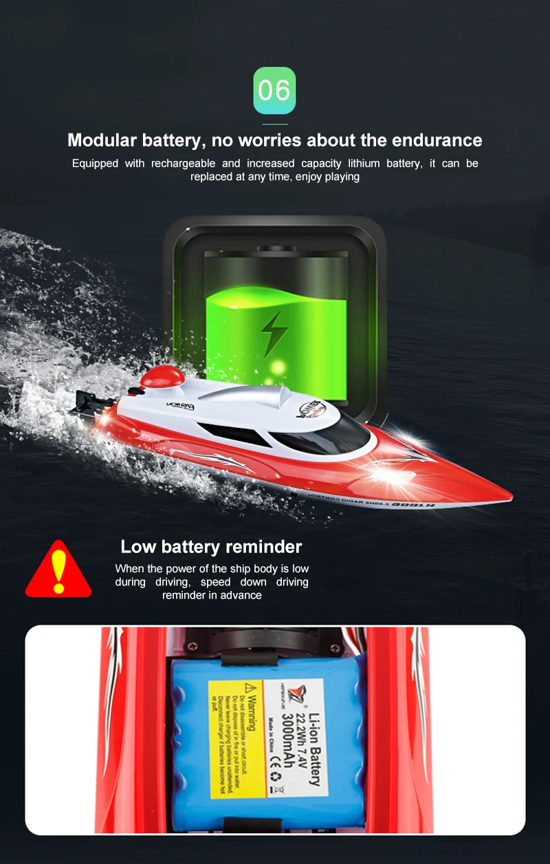 HJ806B RC высокоскоростная лодка 35 км/ч Быстрая с системой охлаждения воды лодка 200 м Дистанция управления RC лодки детские игрушки подарки