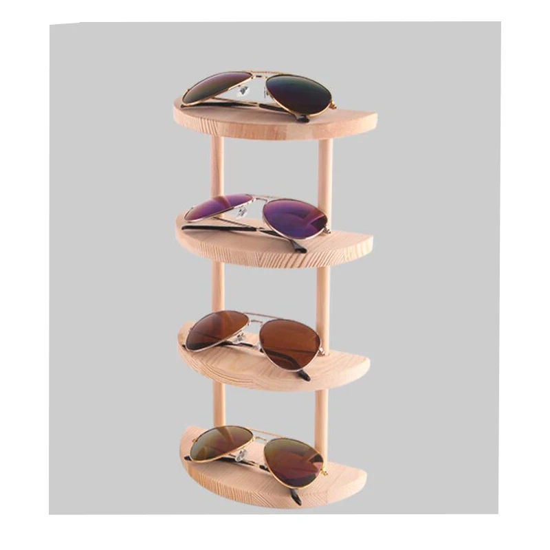 Hot Multilayer Wooden Sunglasses Display Rack Eyeglasses Showing Stand Jewelry Desktop Bracelet Holder Necklace display shelf | Дом и сад